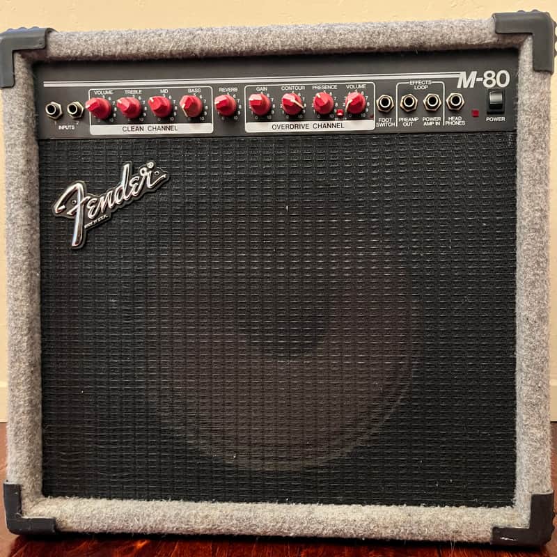 Fender M-80 2-Channel 80-Watt 1x12" Solid State Guitar Combo 1989 - 1994 - Grey Carpet image 1