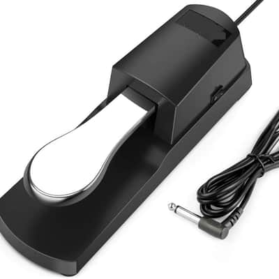 Sustain Pedal for Keyboard, Piano Foot Pedal with Polarity Switch for Electronic Keyboards, MIDI Keyboards, Digital Pianos, Yamaha, Roland, Korg, Behringer, Moog image 1