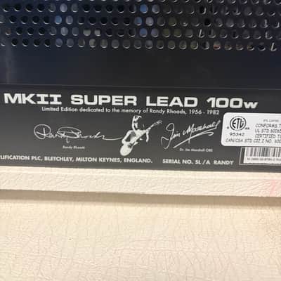 Marshall  RandyRhoads 1959RR 100 Watt head and 1960B Cabinet  2008 - White image 9