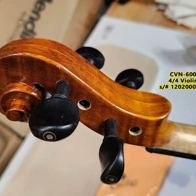 Cecilio 4/4 Advanced Level Violin Featuring Aged 7+ Years - Solid Spruce Top Highly Flamed One-Piece Maple Back and Sides All-Ebony Components, Independent Fine-Tuners, Brazilwood Bows, Hand-Rubbed Oil Finish... image 10
