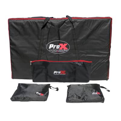 Pro X 4 Panel DJ Facade MK3 Black Frame + 2 Corner Shelves & Carry Bag + Black and White Scrims + 4x Wash Lights + 3x DMX Cables imagen 6