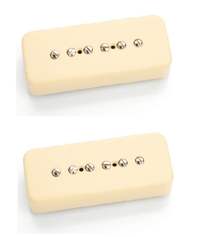 Seymour Duncan Vintage P-90 Set In Cream SP90-1b Bridge & SP90-1n Neck Guitar Pickup Set image 1