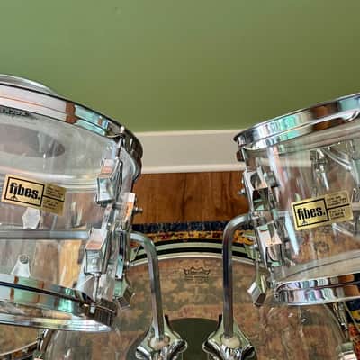 Fibes Vintage 70's 5 Piece Acrylic Drum Set Rare image 5