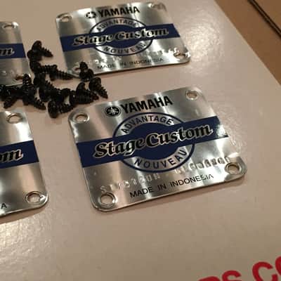 Lot of [4] Yamaha Stage Custom Advantage Nouveau Drum Badges image 4