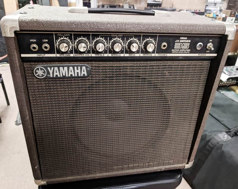 1970s/80s Yamaha JX-35 Solid State Brown Guitar Combo Amp, Fan