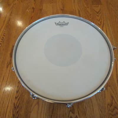 Rogers Vintage 1963/64 Dynasonic 7 line come over brass snare drum with snare rail! image 9