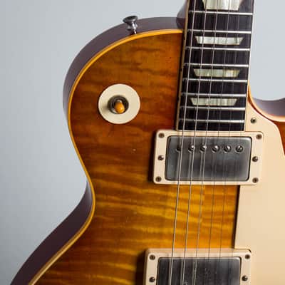 Gibson  Les Paul Standard Solid Body Electric Guitar (1959), ser. #9-1854, original brown hard shell case. image 17