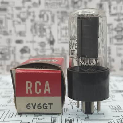 RCA 6V6GT Power Tube NOS - Grey Plates Bottom D-Getters - 1960 USA - Tested image 1
