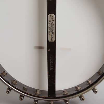 A. C. Fairbanks  # 4 Special 5 String Banjo (1909), ser. #25504, black hard shell case. image 12