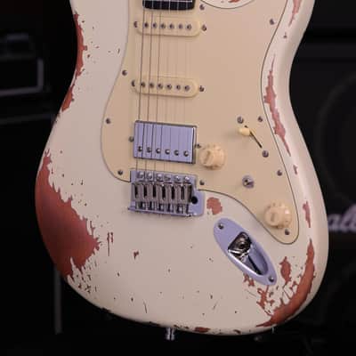 Dhatarattha HSS Strat-Style – Cream Nitro Relic image 4