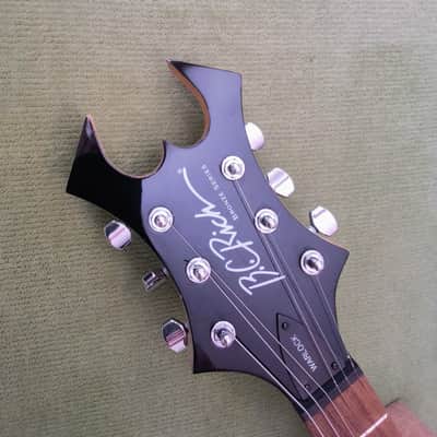 BC Rich  Warlock Bronze Series  2004 - Black with White Tribal Flames image 3