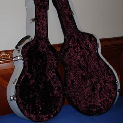 Calton of Canada McPherson Fiberglass Guitar Case White/Burgundy image 2