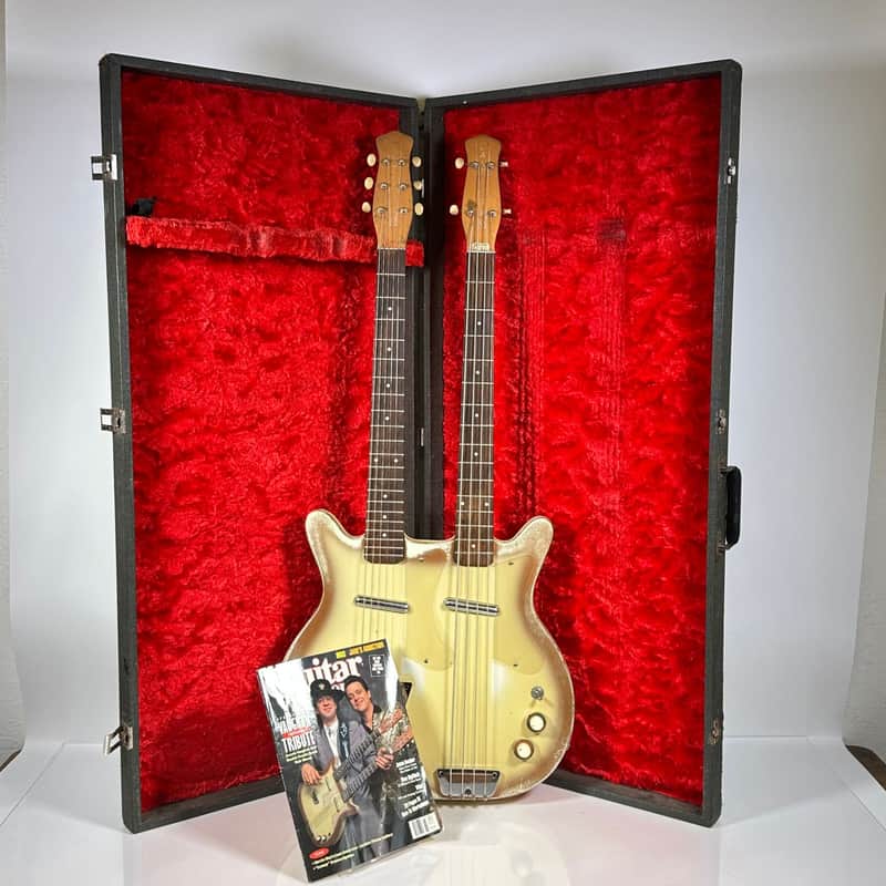 1959 (First Year) Danelectro Vintage 3923 Semi-Hollowbody Guitar / Bass Doubleneck w/ Case image 1