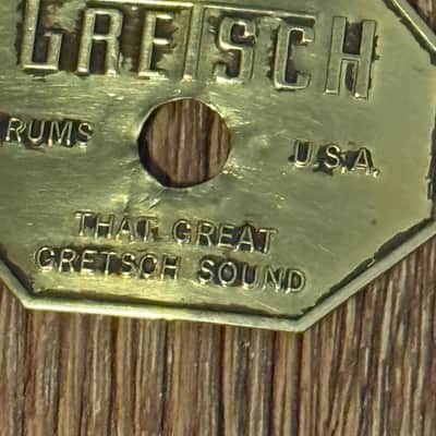 Gretsch Drum Stop Sign Badge Vintage image 2