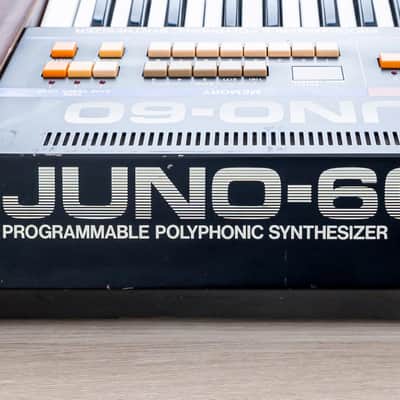 1983 Roland Juno-60 Vintage Analog Synthesizer Keyboard w/ Case, Serviced image 11