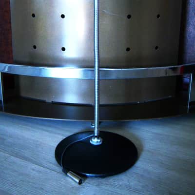 Vintage 1970's Atlas Sound MS12C microphone floor stand variant w GN-19 gooseneck, P3F XLR connector and cable Shure Electro Voice MS11C MS10C # 1 image 1