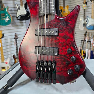 *New - Open Box* Ibanez EHB Ergonomic Headless 5-string Bass Guitar - Stained Wine Red Low Gloss w/Gig Bag #914 image 3