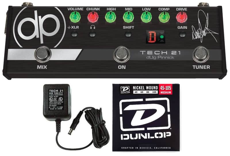Tech 21 dUg Pinnick DP-3X Signature Bass Effects Pedal Compact Adaptation Ultra Bass 1000 (STRINGS) image 1