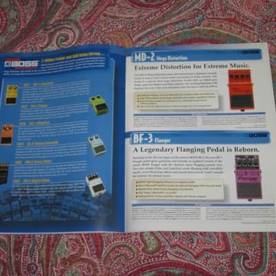 very litely handled genuine Roland / Boss 2002 New Product Catalog Vol. 1 (January 2002) - features 24 products - color, semi gloss sheen, thin quality paper, 44 Total Pages from Front Outer Cover to Back Outer Cover, L: 11" x W: 8 & 3/8" printed in Japan image 17
