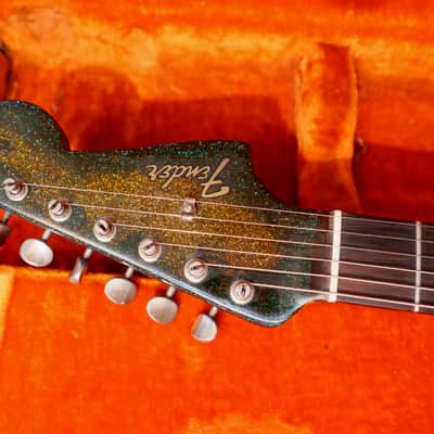 Fender Jazzmaster 1962 - Green Sparkle - Refin image 11