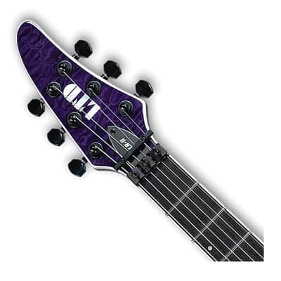 ESP LTD Andy LaRocque ALR-II QM Sig Electric Guitar - See Thru Purple - B-Stock image 4