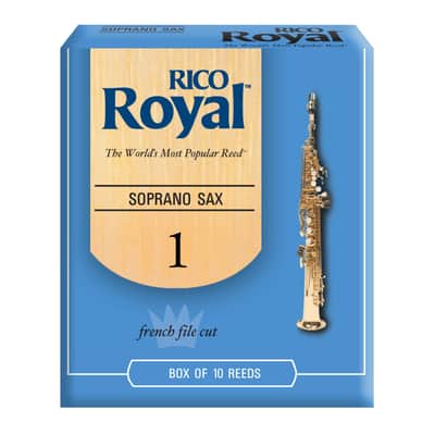 RICO Soprano Sax Reeds 2 1/2 25枚入 Rico RIB1010 Royal Soprano Saxophone Reeds - Strength 1.0 (10-Pack