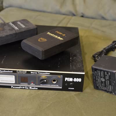Nady Pem800 wireless in ear monitor with 2 belt packs black image 1