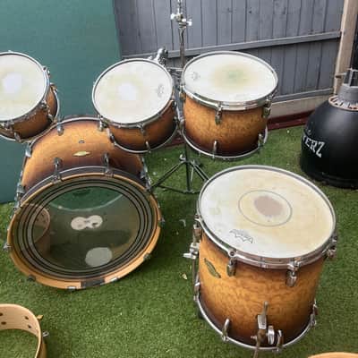 Pearl Masters MCX 2013 - No. 805 Mocha Tamo golden yellow amber with darker brown wavy grain image 3