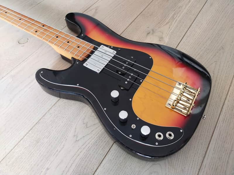 Hondo Precision Billy Sheehan update Lefty 1980s Sunburst image 1