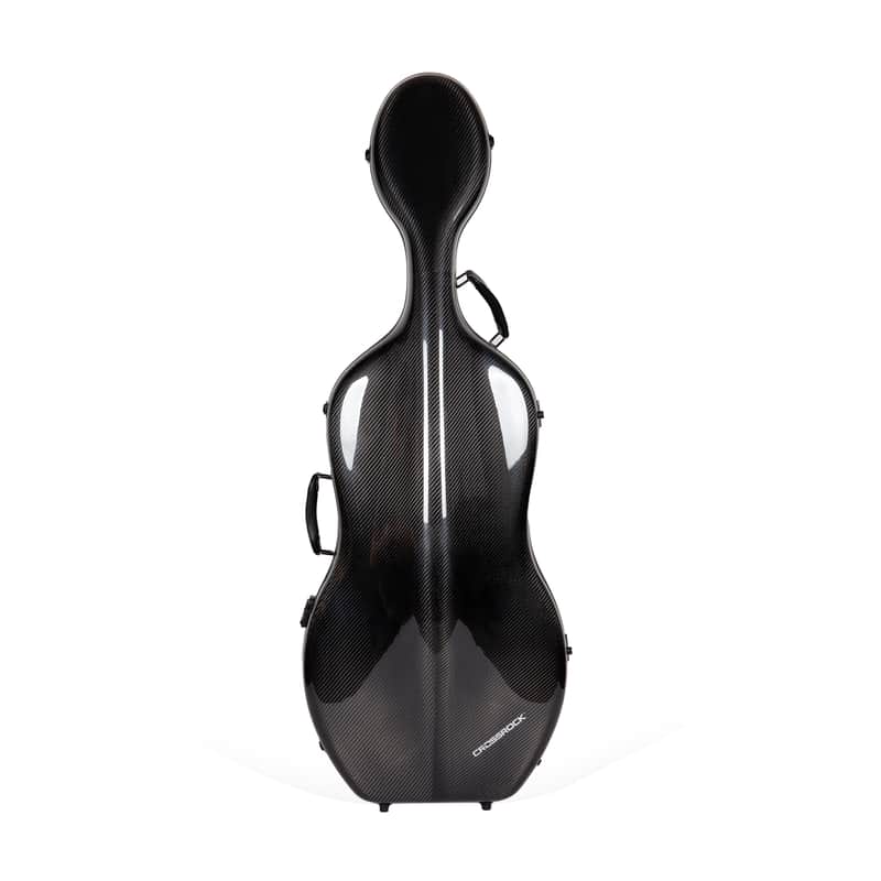 Crossrock 100% Carbon Fiber Case fits 4/4 Full-Size Cello, 7 Lb Lightweight image 1