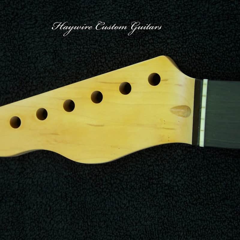 2" XXX WIDE (51mm) Right Hand Reverse Headstock GUITAR NECK-Maple/Ebony 22 Fret Tele Compatible Neck Custom Shaved, Sculpted Perfectly New Satin Nitro Finish with Frets Leveled, Crowned and Polished Includes Custom Nut Perfectly Cut for Low Action! image 1