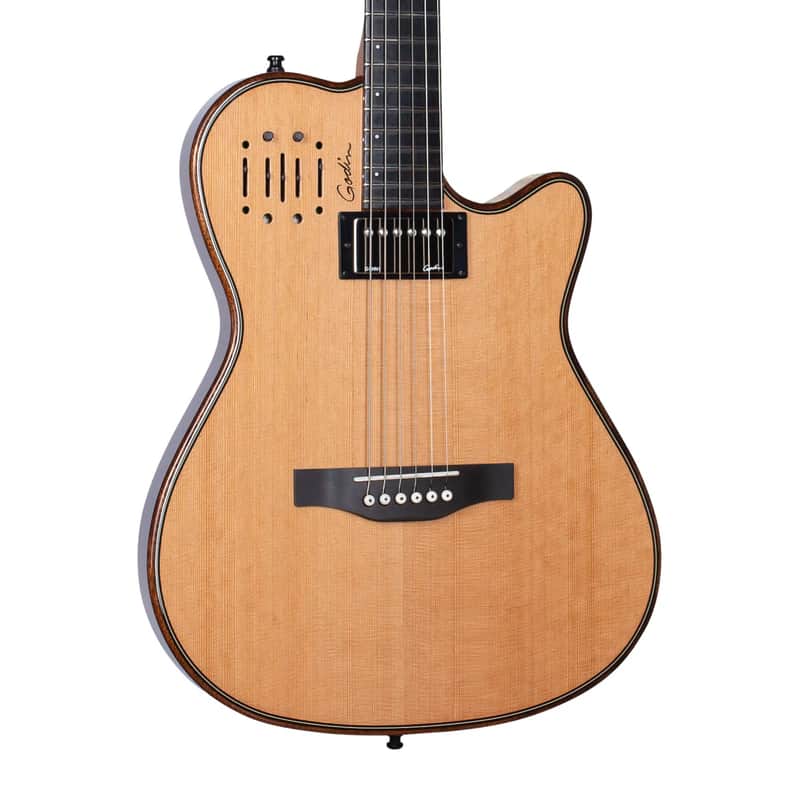 Godin A6 Ultra Deluxe Natural SF Electric-Acoustic Guitar with Bag 053438F B-Stock image 1