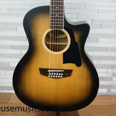 D'Angelico Premier Fulton 12-String Grand Auditorium - Aged Burst image 1