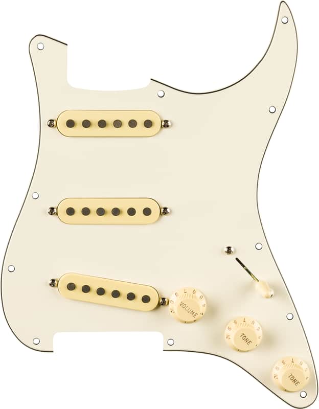 Fender Pre-Wired Strat Pickguard Eric Johnson Sig Parchment 11 Hole PG
