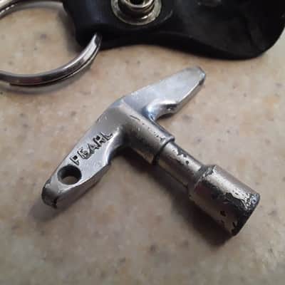 Pearl Vintage Drum Key & Keyring Holder from the 1960's - Natural Aged Patina - Very Rare to  Find image 3
