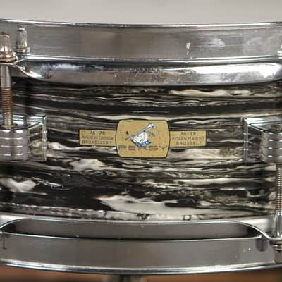 Ludwig 4x14" Downbeat Snare Drum - 1960s Black Oyster Pearl image 6