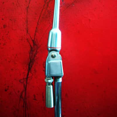 Vintage 1950's Turner 95D / 95 dynamic microphone Satin Chrome High Z harp mic w Switchcraft XLR cable adapter Shure Ampex image 11