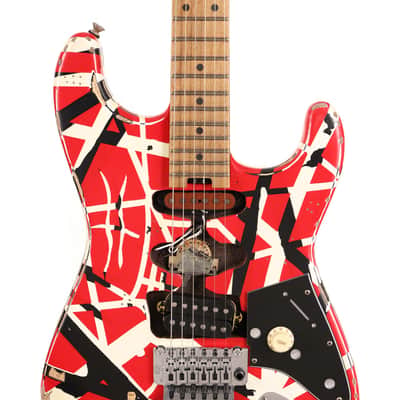 EVH Striped Series Frankie Red/White/Black Relic 2021 image 4