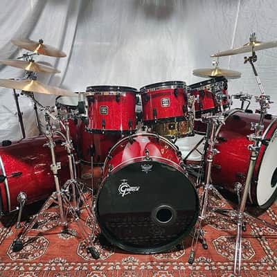 Mark Schulman's P!NK Funhouse Tour Gretsch USA Drum Set - Red Cracked Ice, Plus Extras image 1