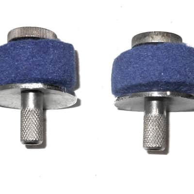 (2) Ludwig WFL L Arm Cymbal Holders, Logo Stamped, Nickel Plated - 1940s-50s /  INSPECTED & TESTED image 4