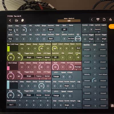 Oberheim Matrix-6 with dedicated iPad Patch-Base realtime parameter control, patch editor, library image 3