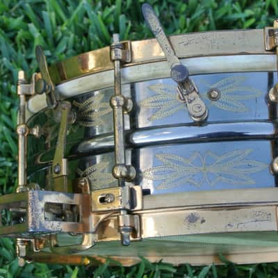 ORIGINAL Ludwig & Ludwig 5x14 BLACK BEAUTY SUPER SENSITIVE w TOP & BOTTOM Snare Wires image 3