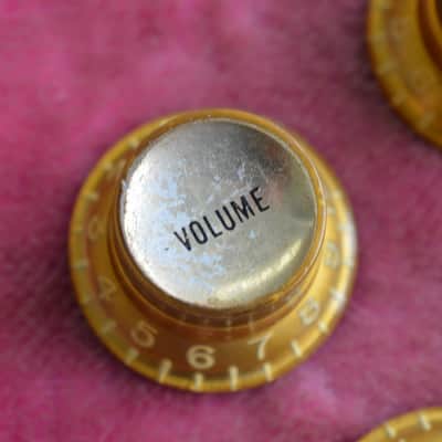 Vintage 1960s Gibson Gold Reflector Knob Set ES-335 SG Standard Custom Les Paul image 3