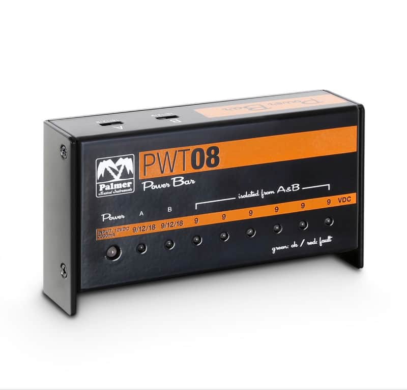 Palmer Universal Pedalboard Power Supply 8 Outputs 2 with Adjustable Voltage image 1