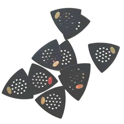 Pickboy Guitar Picks 10 Picks Medium Pos A Grip Rounded Triangle Celluloid .75mm