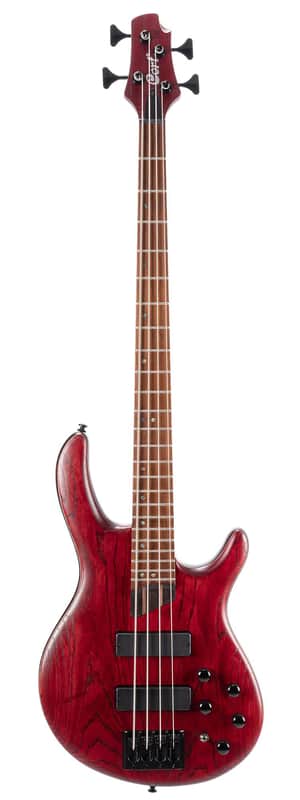Cort, 4-String Bass Guitar, Right, Open Pore Burgundy Red, Full (B4 ELEMENT OPBR) image 1