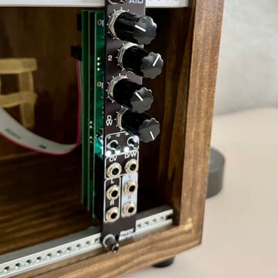 6Ux104HP Portable Eurorack Case Powered Dark Walnut Module and Cables image 8