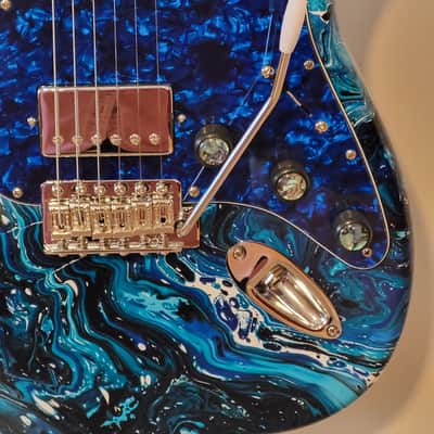 Custom Crafted & Designed Swirl Painted "Strat" Style 2022 - Serial #034 image 4