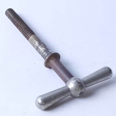 Ludwig 2.5"Nickel Timpani Tension Rod T Tensioner Thumb-Key Drum Handle 5/16"-18 image 1