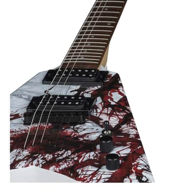 New Dean Michael Amott Tyrant X MAS TYRANTX SPLT Splatter Graphic V-Style Electric Guitar Bloodsplatter image 3